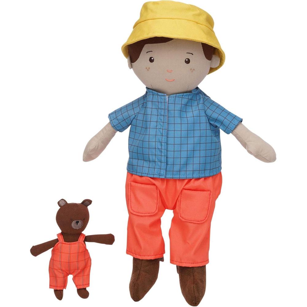 imageManhattan Toy Playdate Friends Alex Machine Washable and Dryer Safe 14 Inch Doll with Mini Bear Stuffed AnimalAlex