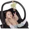 Manhattan Toy Bumble Bear Baby Travel Toy with Jiggle Pull, Crinkle Fabric and Adjustable Loop for Carriers and Cribs(Firefly Frog)