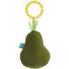 Manhattan Toy Mini-Apple Farm Lemon Baby Travel Toy with Rattle, Squeaker, Crinkle Fabric & Teether Clip-on Attachment(Avacado)