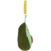 Manhattan Toy Mini-Apple Farm Lemon Baby Travel Toy with Rattle, Squeaker, Crinkle Fabric & Teether Clip-on Attachment(Avacado)