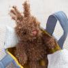 Manhattan Toy Moppettes Beau Bunny Stuffed Animal Nurturing Playset with Bunny Plush Toy, Fabric Bassinet, Blanket & Pillow(Beau Bunny)