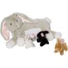 Manhattan Toy Nursing Nissa Nurturing Hedgehog Stuffed Animal with Plush Baby Hoglets(Nola Rabbit)
