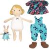 Manhattan Toy Playdate Friends Alex Machine Washable and Dryer Safe 14 Inch Doll with Mini Bear Stuffed Animal(Ollie)