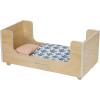 Manhattan Toy Sleep Tight Wooden Play Sleigh Bed with Pillow and Blanket for Dolls and Stuffed Animals(Sleep Tight)