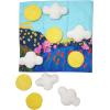 Manhattan Toy Sunny Day 11-Piece Decorative Soft Quilted Jumbo Floor or Table Tic Tac Toe Game for Kids