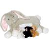 Manhattan Toy Nursing Nissa Nurturing Hedgehog Stuffed Animal with Plush Baby Hoglets(Nola Rabbit)