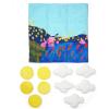 imageManhattan Toy Sunny Day 11Piece Decorative Soft Quilted Jumbo Floor or Table Tic Tac Toe Game for Kids