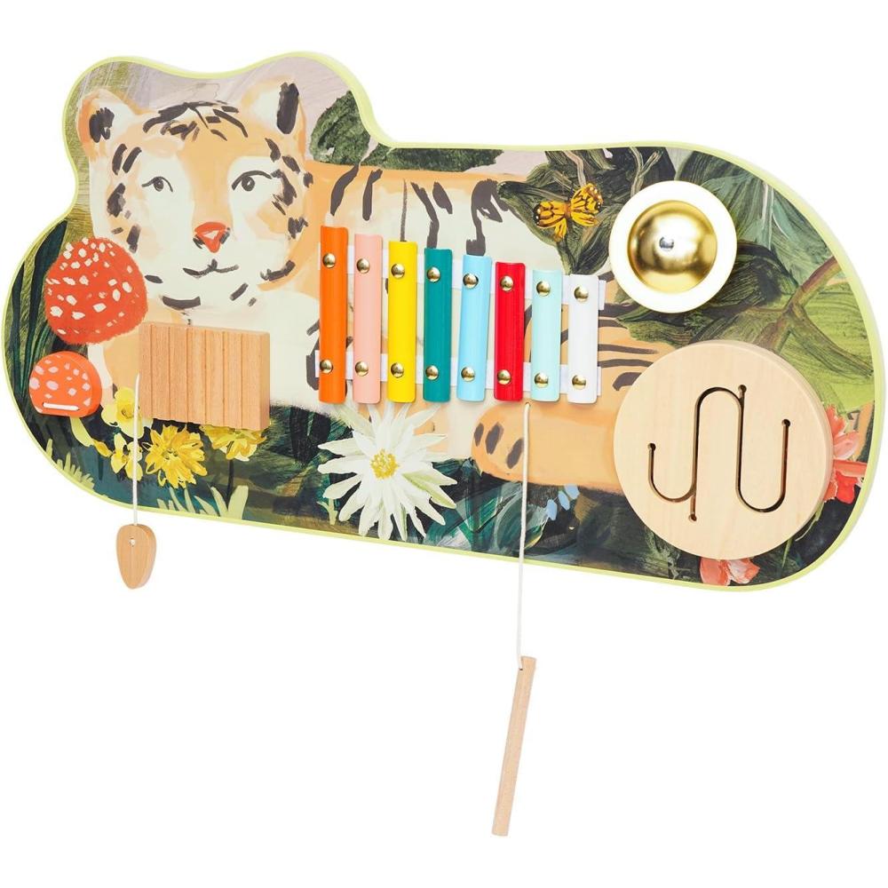 imageManhattan Toy Tiger Tunes Wooden Toddler and Preschool Musical Toy Instrument with Optional Wall Mounting