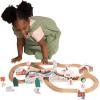 Manhattan Toy Alpine Express 49-Piece Wooden Toy Train Set with Scenic Accessories for Toddlers 3 Years and Up Multicolor