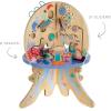 Manhattan Toy Deep Sea Adventure Wooden Toddler Activity Center with Clacking Clams, Spinning Gears, Gliders and Bead Runs(Toddler)