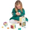 Manhattan Toy Enchanted Forest 12-Piece Wooden Stacking Counting Sorting Toy Blocks with Solid Wood Cutout Shapes
