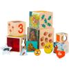 Manhattan Toy Enchanted Forest 12-Piece Wooden Stacking Counting Sorting Toy Blocks with Solid Wood Cutout Shapes