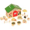 Manhattan Toy Farmer’s Market Day 12-Piece Portable Wooden Toy Figure Pretend Shopping Playset