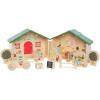 Manhattan Toy Farmer’s Market Day 12-Piece Portable Wooden Toy Figure Pretend Shopping Playset