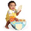 Manhattan Toy Musical Chicken Wooden Instrument for Toddlers with Xylophone, Drumsticks, Cymbal and Maraca,Blue(Chicken)