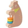 Manhattan Toy Musical Forest Trio 3 Piece Wooden Toy Set for Toddlers with Bear Rattle, Llama Clacker & Hedgehog Guiro