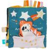 Manhattan Toy Stacker Rocket Baby and Toddler 7 Piece Magnetic Wooden Stacking Toy Set(Little Rocket Soft Book)