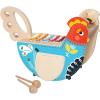 Manhattan Toy Musical Chicken Wooden Instrument for Toddlers with Xylophone, Drumsticks, Cymbal and Maraca,Blue(Chicken)