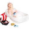 Manhattan Toy Neoprene Crab 5-Piece Floating Spill n Fill Bath Toy with Quick Dry Sponges and Squirt Toy(Pirate Ship)