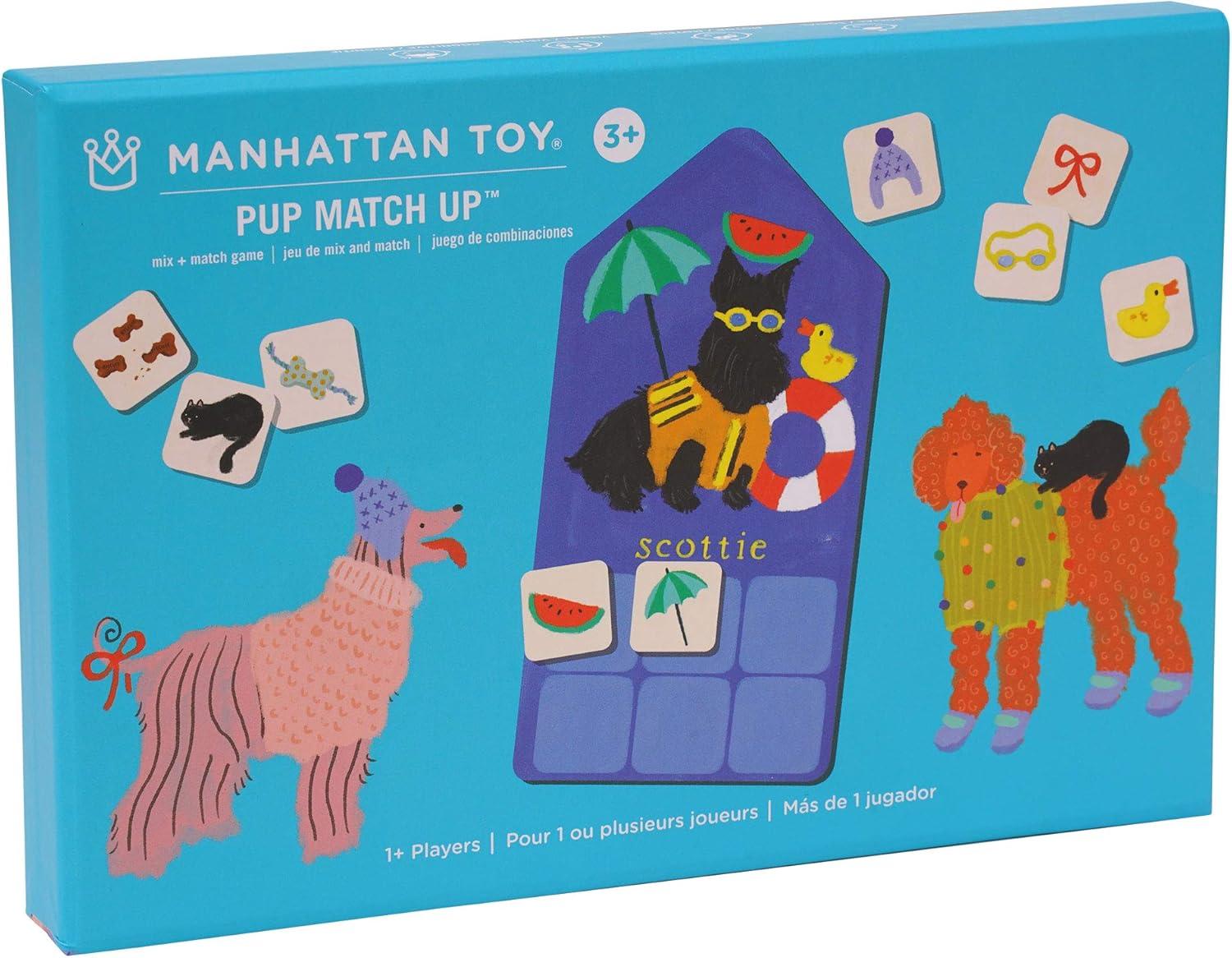imageManhattan Toy Paws ampamp Claws 20 Piece Mix and Match Animals Playset and Toddler Memory GamePup Match Up