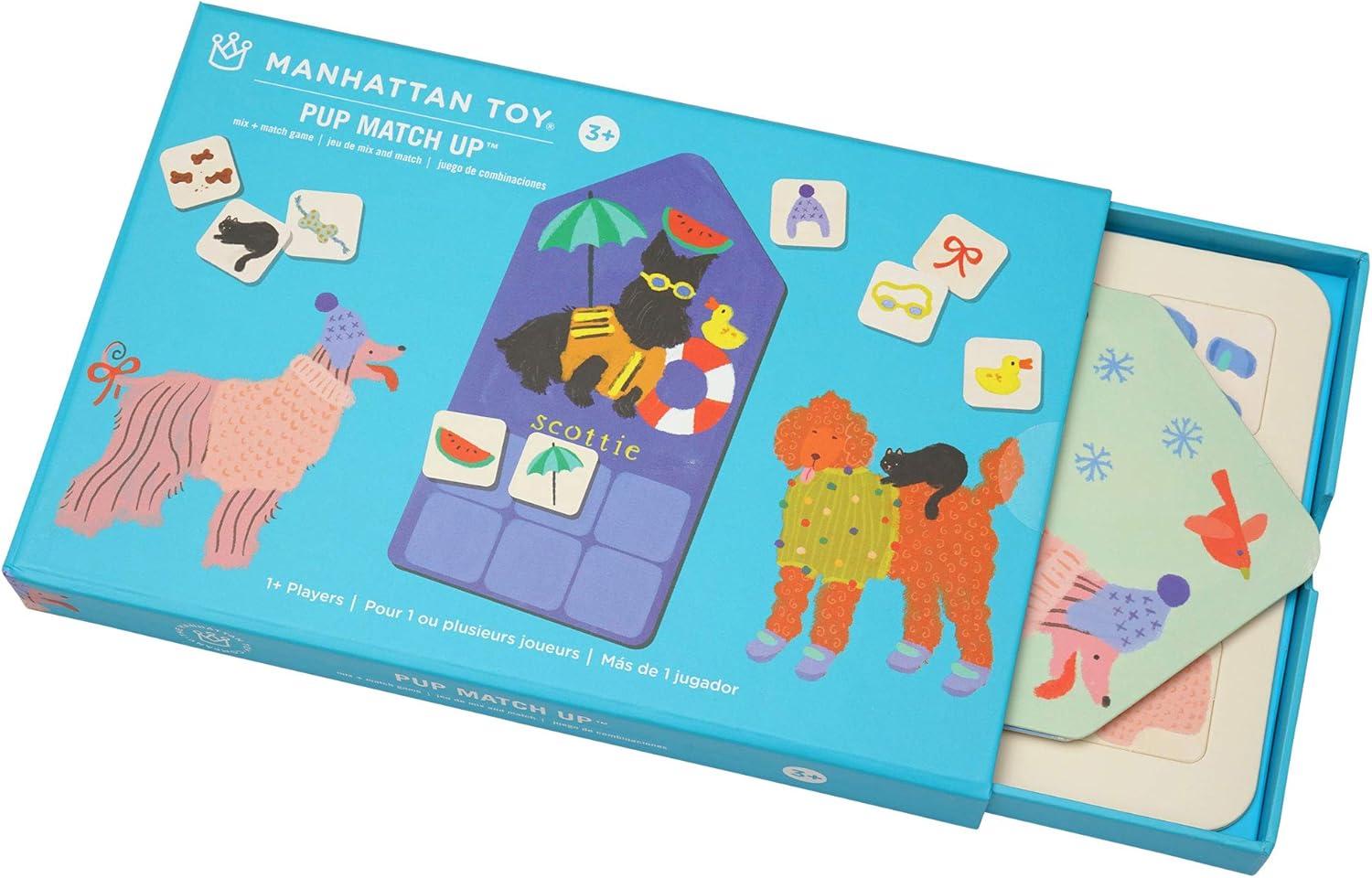 imageManhattan Toy Paws ampamp Claws 20 Piece Mix and Match Animals Playset and Toddler Memory GamePup Match Up