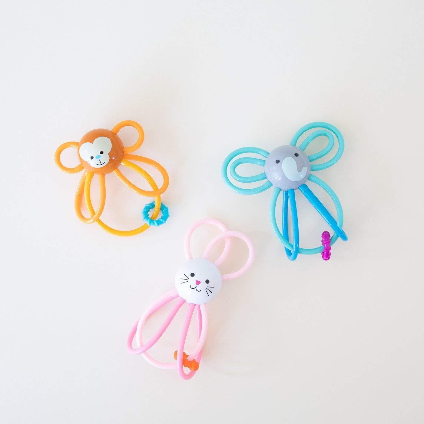 imageManhattan Toy Zoo Animal Winkel Owl Multicolor Rattle ampamp Sensory Teether for Baby and ToddlerMonkey