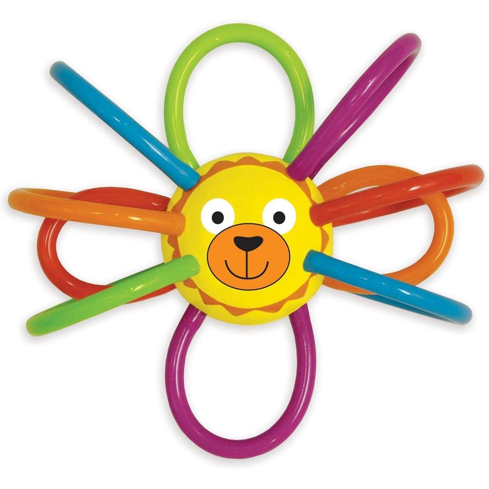 imageManhattan Toy Zoo Animal Winkel Owl Multicolor Rattle ampamp Sensory Teether for Baby and ToddlerLion