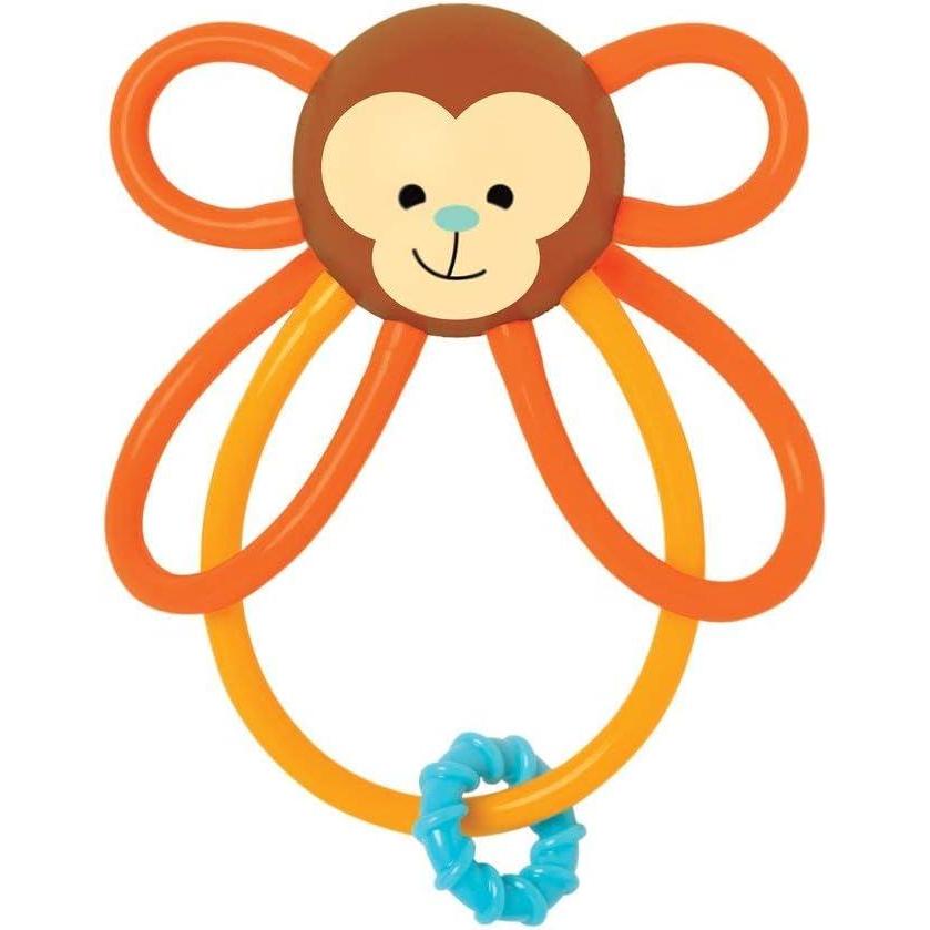 imageManhattan Toy Zoo Animal Winkel Owl Multicolor Rattle ampamp Sensory Teether for Baby and ToddlerMonkey