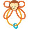 Manhattan Toy Zoo Animal Winkel Owl Multicolor Rattle & Sensory Teether for Baby and Toddler(Monkey)