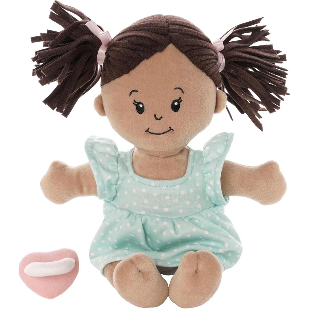 imageLove Stella Soft Baby Doll for 1  Year Old by Manhattan Toy  Brown with Black PigtailsClassic