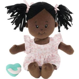 Love, Stella Soft Baby Doll for 1 + Year Old by Manhattan Toy – Brown with Black Pigtails(Realistic)