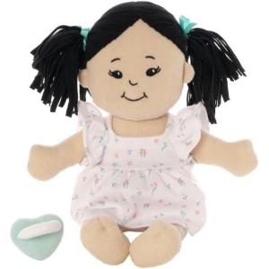 Love, Stella Soft Baby Doll for 1 + Year Old by Manhattan Toy – Light Beige with Black Pigtails