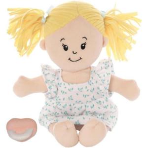 Love, Stella Soft Baby Doll for 1 + Year Old by Manhattan Toy – Peach with Blonde Pigtails