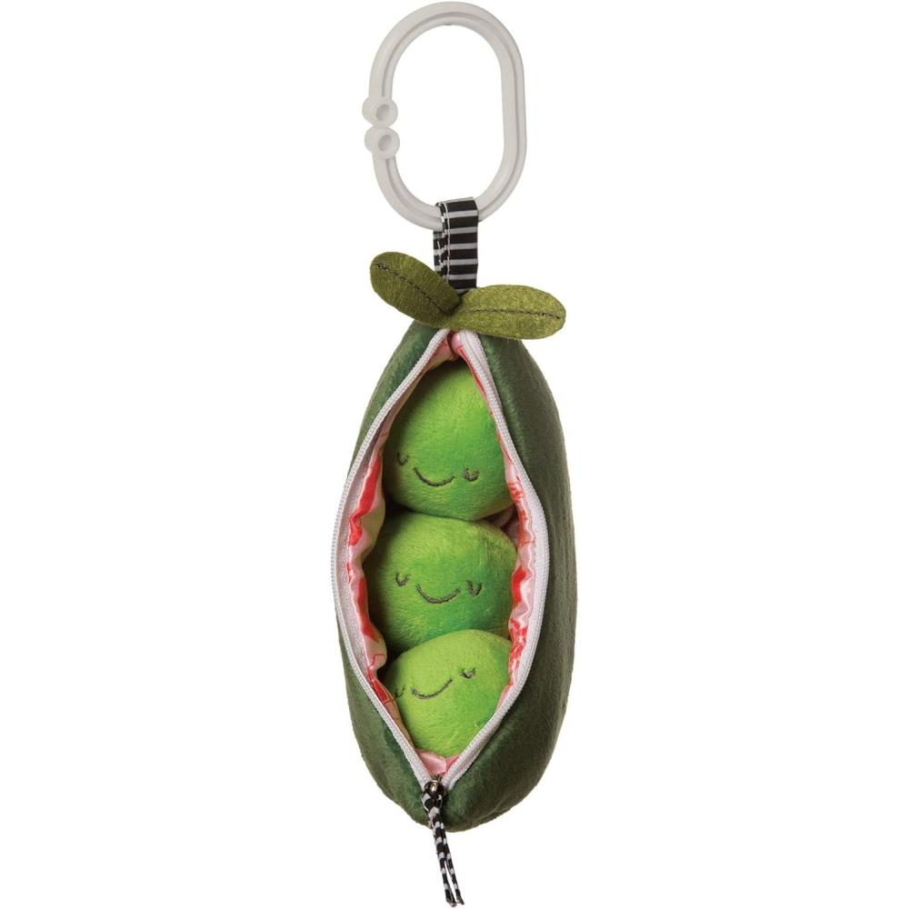 imageManhattan Toy Farmers Market Peas in A Pod Rattle Squeaker ampamp Travel Baby ToyPeas in a Pod