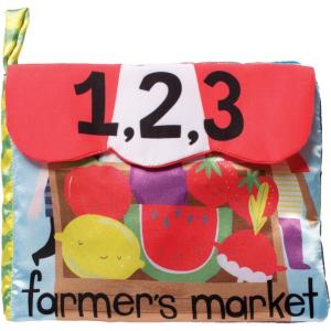 Manhattan Toy Farmer’s Market Peas in A Pod Rattle, Squeaker & Travel Baby Toy(1  2  3 Activity Book)