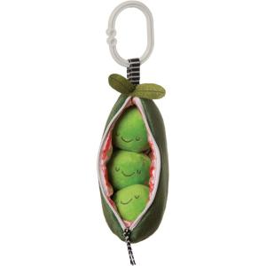 Manhattan Toy Farmer’s Market Peas in A Pod Rattle, Squeaker & Travel Baby Toy(Peas in a Pod)