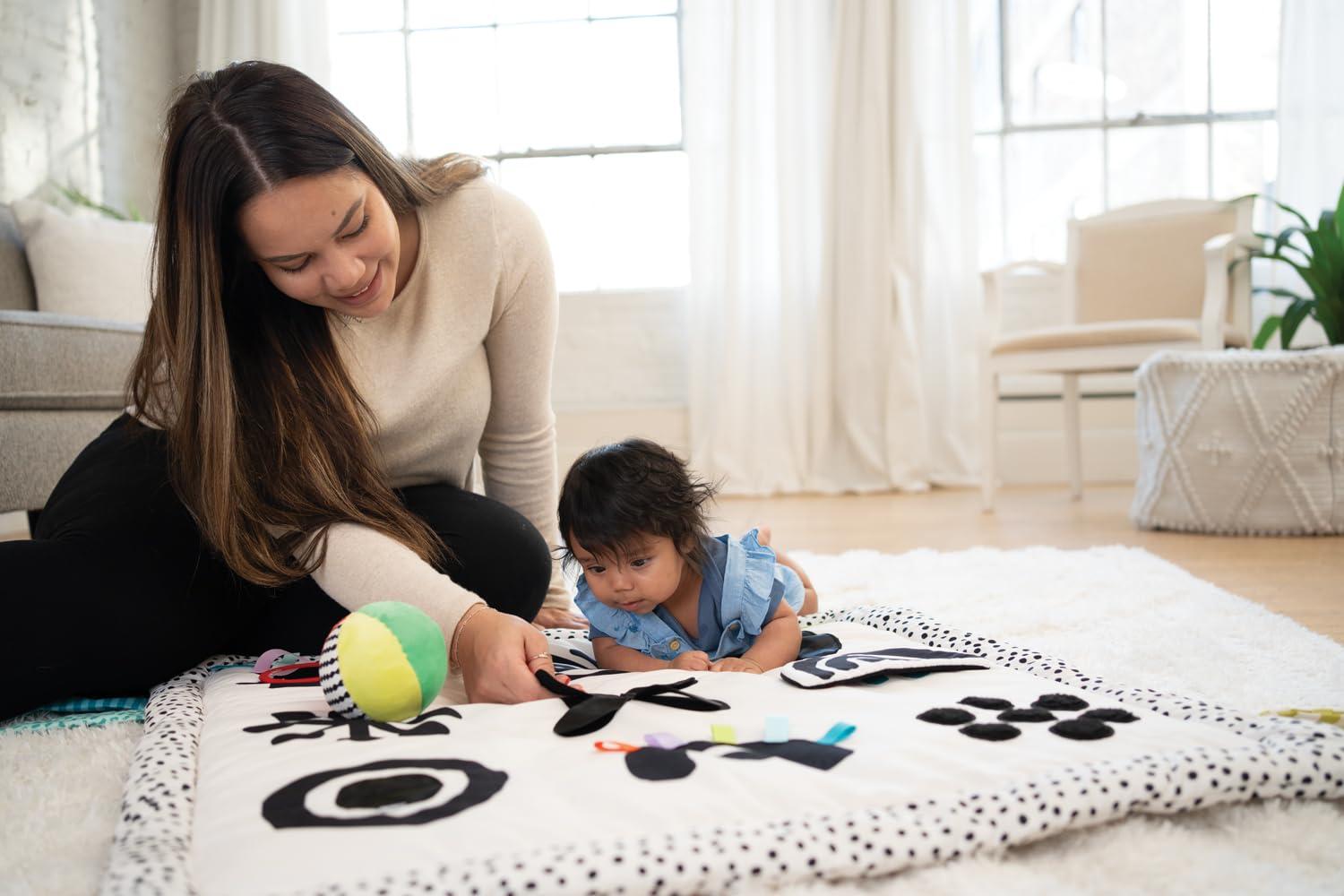 imageManhattan Toy Wimmer Seek ampamp Explore DoubleSided Tummy Time Mat for Infants and Toddlers