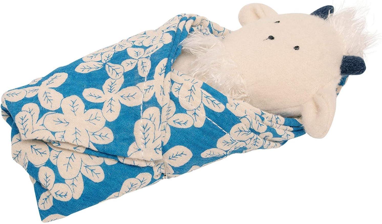 imageManhattan Toy Embroidered Plush Bunny Baby Rattle  Soft Cotton Burp Cloth 16 x 16 InchesGoat