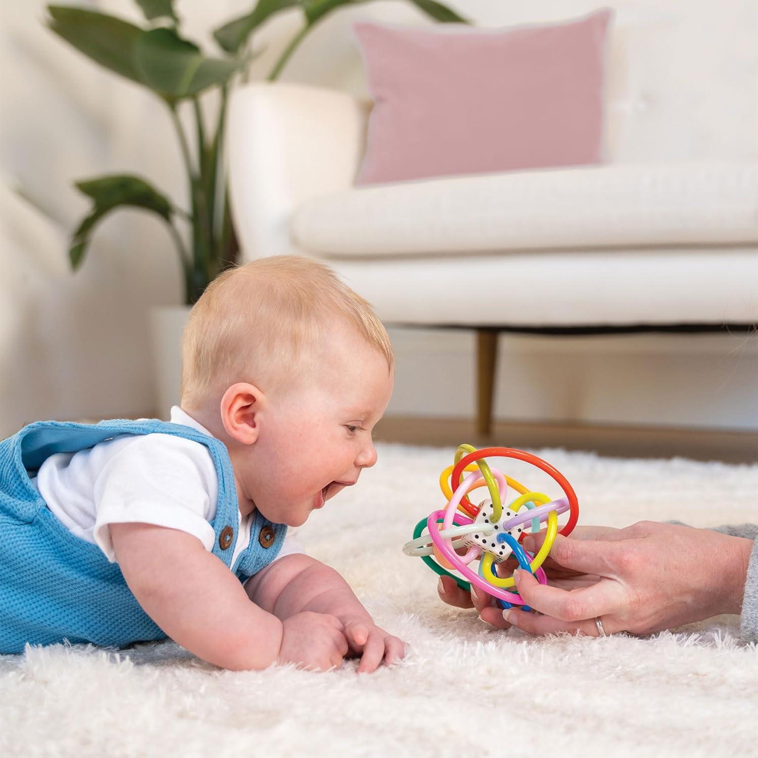 imageManhattan Toy Winkel Colorpop Rattle ampamp Sensory Teether Toy