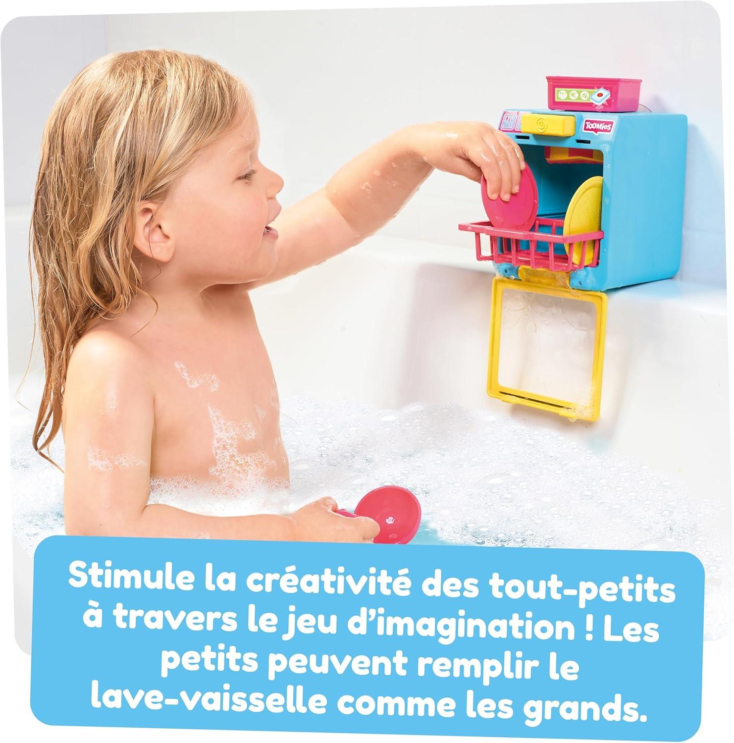 imageTOMY Toomies Machine caf pour le bain Jouet de bain pour bb Jouet pour baignoire fixer au mur Coffret dinette enfant qui comprend 3 tasses 1 pot et 1 shaker partir de 18 moisLaveVaisselle