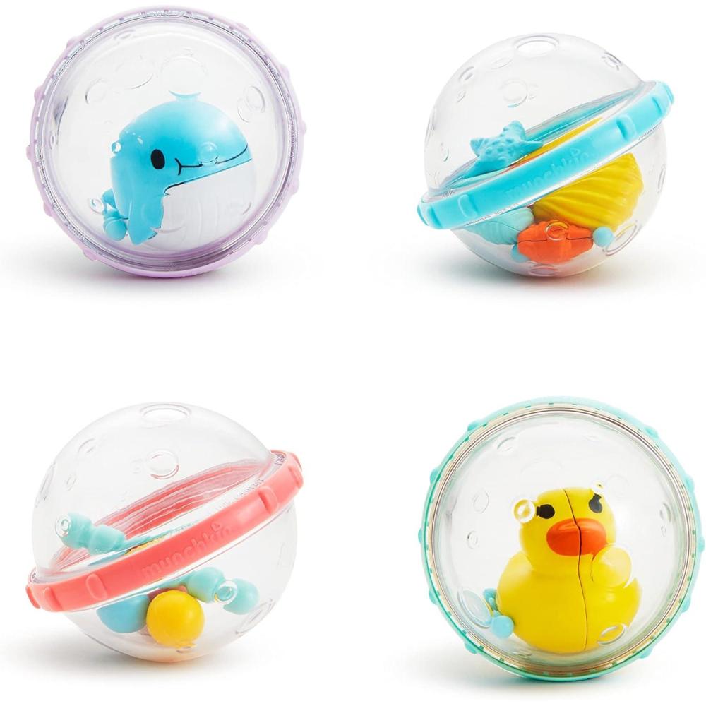 imageMunchkin Jouets flotteurs de bain bulles lot de 4 Multicolore 40 PackFloat and Play