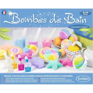 Sentosphère– Bombes de Bain – Création de bombes de bain parfumées ou galets effervescents – Kit DIY Cosmétique – Laboratoire Créatif et scientifique – Fille et Garçon -De 8 à 99 ans -Made in France