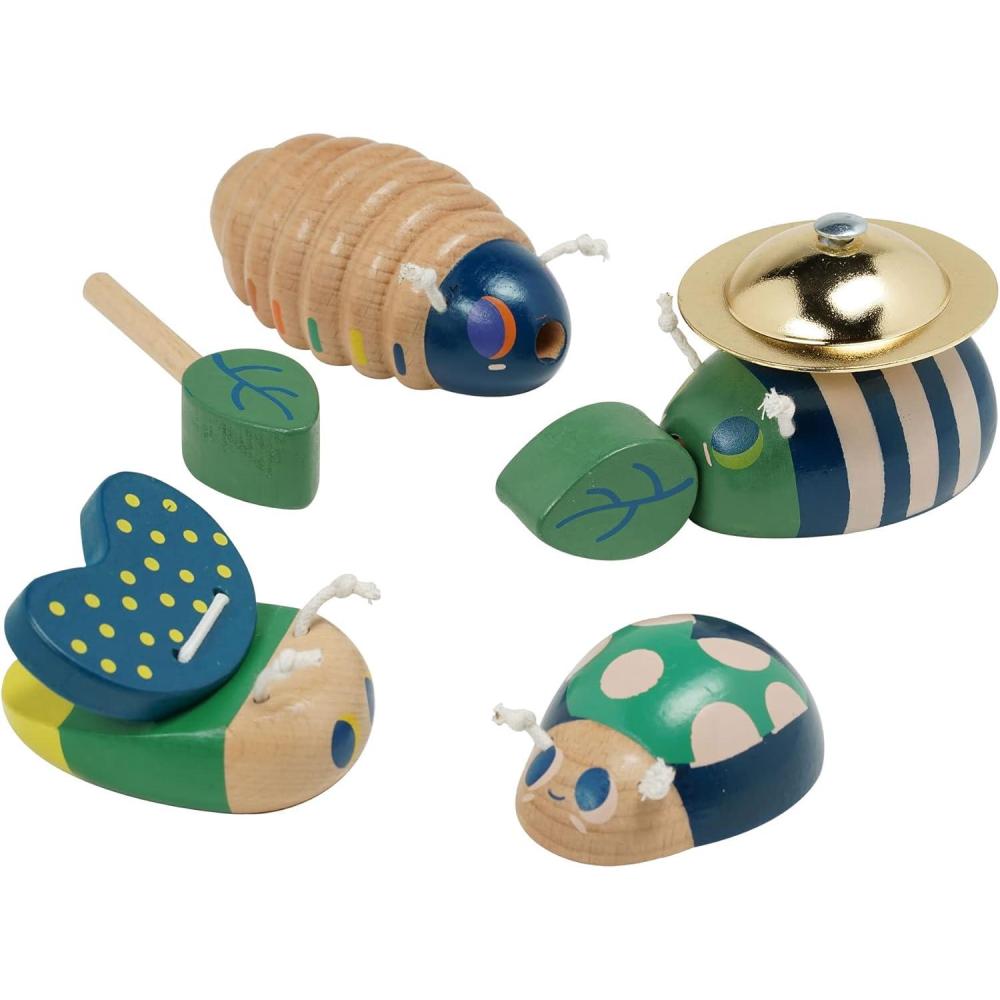 imageManhattan Toy Folklore Bug Quartet Ensemble de 4 Jouets musicaux en Bois pour Les ToutPetits