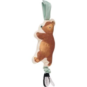 Manhattan Toy Button Bunny Brahm&rsquo;s Lullaby Pull Musical avec Carillon pour bébé et Boucle en Tissu réglable pour Porte-bébés et berceaux(Bumble Bear)