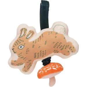 Manhattan Toy Button Bunny Brahm&rsquo;s Lullaby Pull Musical avec Carillon pour bébé et Boucle en Tissu réglable pour Porte-bébés et berceaux(Button Bunny)