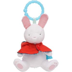Manhattan Toy Fairytale Peek-a-Boo Soft Activity Crinkle Book for Baby & Toddler with Tethered Bunny Squeaker, Multicolore.(Jouet de voyage lapin)