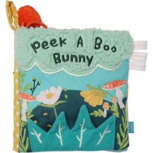 Manhattan Toy Fairytale Peek-a-Boo Soft Activity Crinkle Book for Baby & Toddler with Tethered Bunny Squeaker, Multicolore.(Livre souple Peek-a-boo)