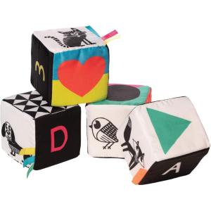 Manhattan Toy Jouet d&rsquo;Activité pour Bébé Soft Cubes Mind Cubes Wimmer-Ferguson(Ensemble de formes)