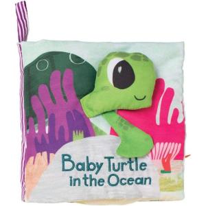 Manhattan Toy Qu&rsquo;y a-t-il Dehors ? Livre d&rsquo;activités pour bébé Doux sur Le thème de la mer avec hochet(Mer)