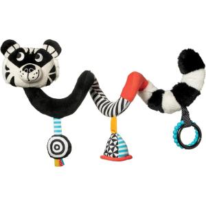 Manhattan Toy Wimmer-Ferguson Tiger berceau en spirale et jouet de voyage pour bébé avec hochet, miroir de découverte et dents de dentition